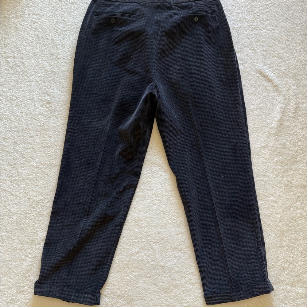 Louise Raphael Tailored Men's Baggy Wide Leg Corduroy Pleated Pants Size 36x30 - Picture 7 of 10